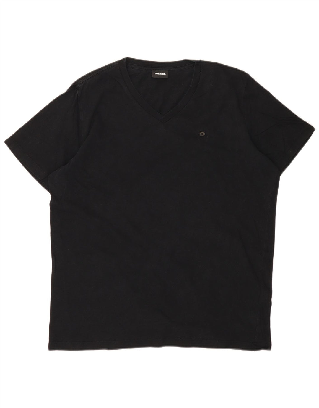 DIESEL Mens T-Shirt Top Medium Black Cotton