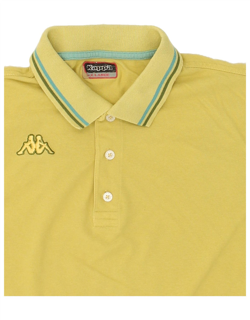 KAPPA Mens Polo Shirt XL Yellow Cotton Vintage Kappa and Second-Hand Kappa from Messina Hembry 