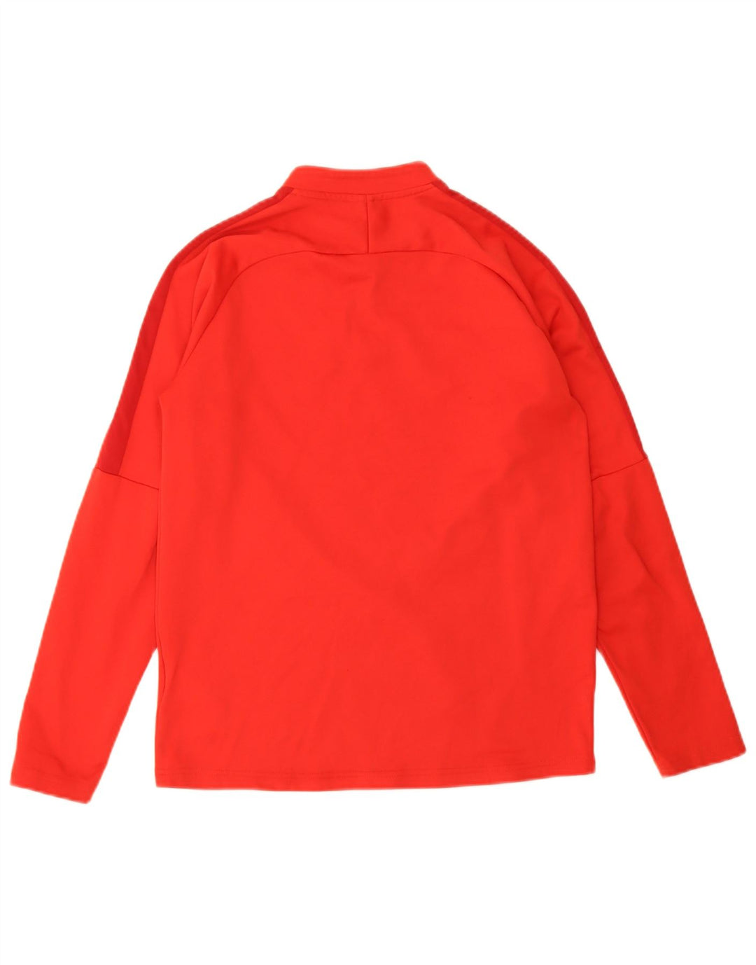Nike Boys Dri Fit Zip Neck Top Long Sleeve 13-14 Years XL Red Polyester