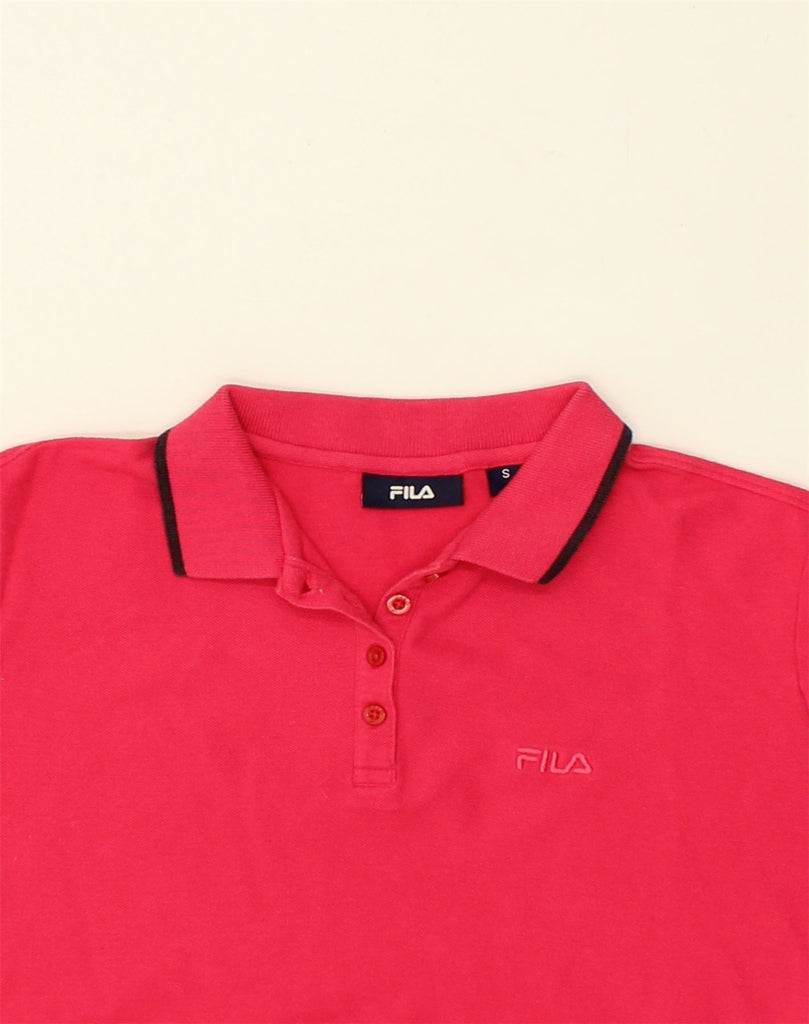 FILA Womens Polo Shirt UK 8 Small Pink Cotton | Vintage Fila | Thrift | Second-Hand Fila | Used Clothing | Messina Hembry 