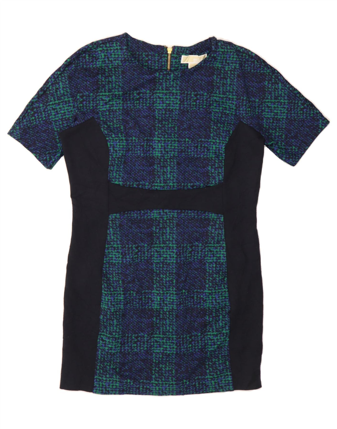 MICHAEL KORS Womens Sheath Dress US 12 Large Blue Check Cotton Vintage Michael Kors and Second-Hand Michael Kors from Messina Hembry 