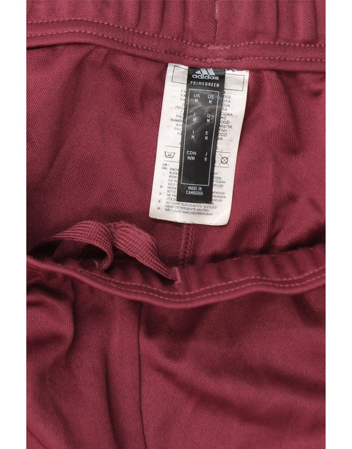 Adidas Mens Tracksuit Trousers Medium Burgundy Polyester