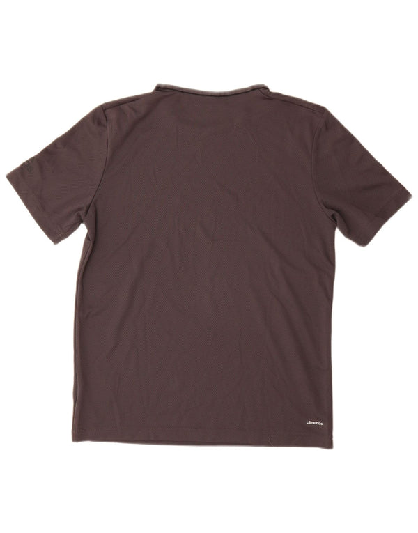 Adidas Womens Climacool T-Shirt Top UK 12 Medium Grey Polyester