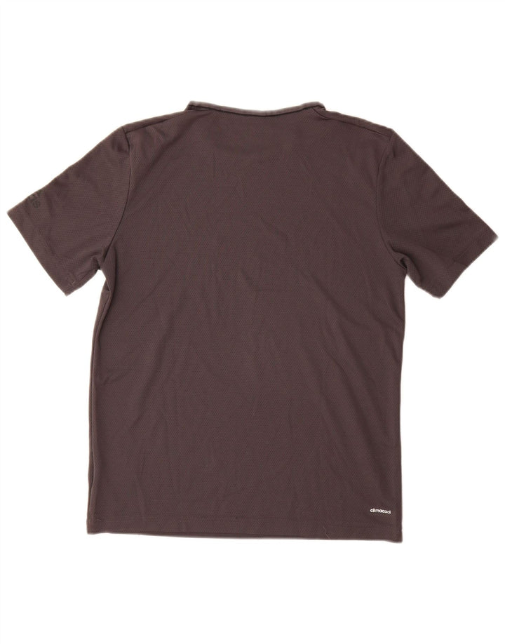 Adidas Womens Climacool T-Shirt Top UK 12 Medium Grey Polyester