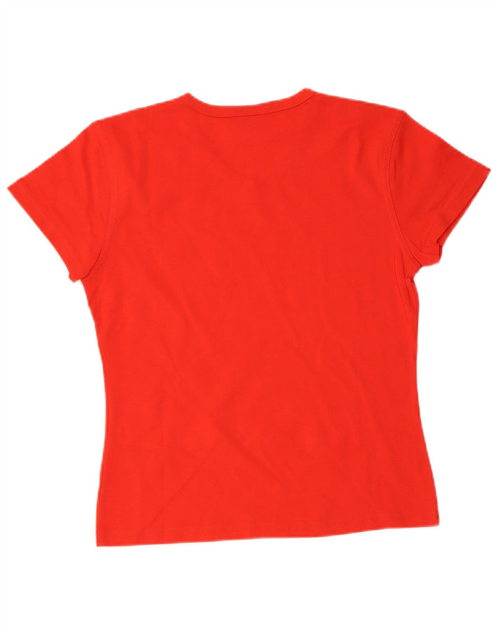 Reebok Womens T-Shirt Top UK 14 Large Red Cotton