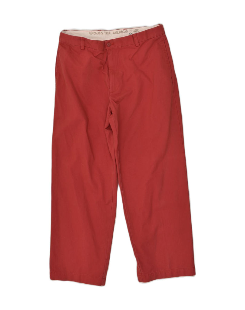 CHAPS Mens Straight Chino Trousers W36 L30 Red Cotton | Vintage Chaps | Thrift | Second-Hand Chaps | Used Clothing | Messina Hembry 