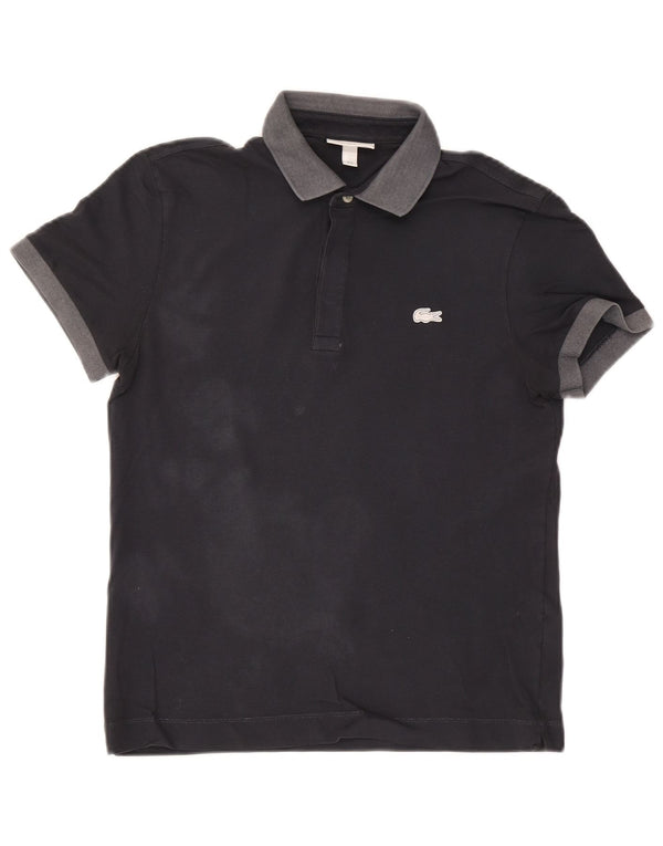 Lacoste Mens Regular Fit Polo Shirt Size 3 Small Navy Blue Colourblock