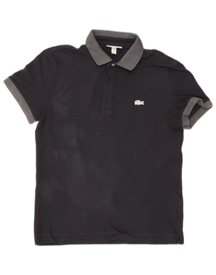 Lacoste Mens Regular Fit Polo Shirt Size 3 Small Navy Blue Colourblock