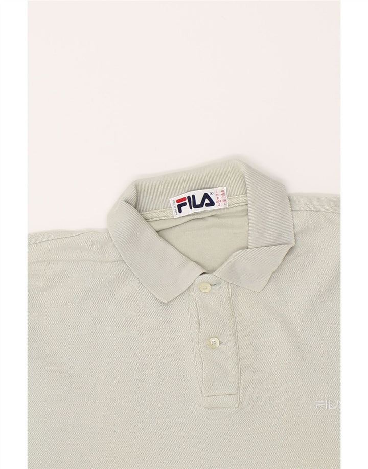 FILA Mens Polo Shirt IT 48 Medium Grey Vintage Fila and Second-Hand Fila from Messina Hembry 