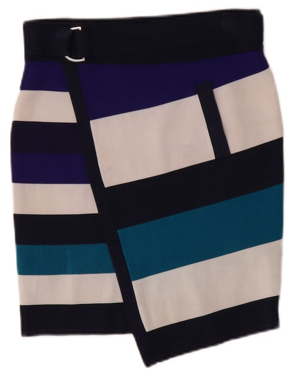 Karen Millen Womens Wrap Skirt Size 1 2XS W26 Multicoloured Viscose