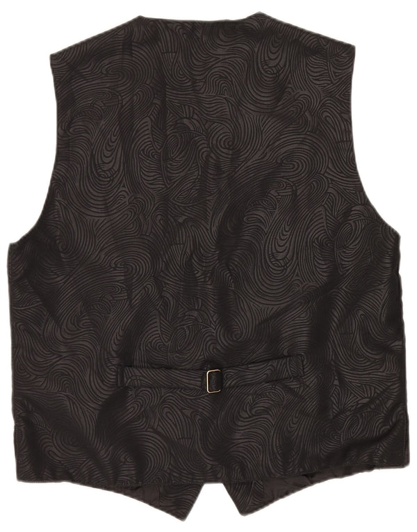 Isacco Mens Waistcoat Large Black Polyester