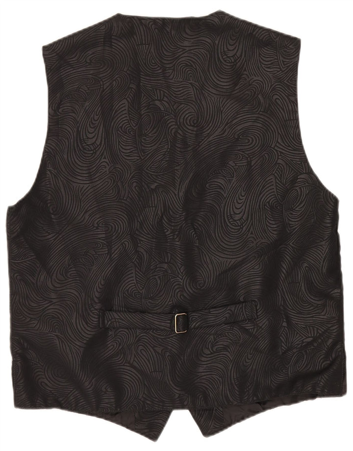 Isacco Mens Waistcoat Large Black Polyester