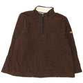 Orvis Mens 1/4 Zip Zip Neck Sweatshirt Jumper 2XL Brown Polyester