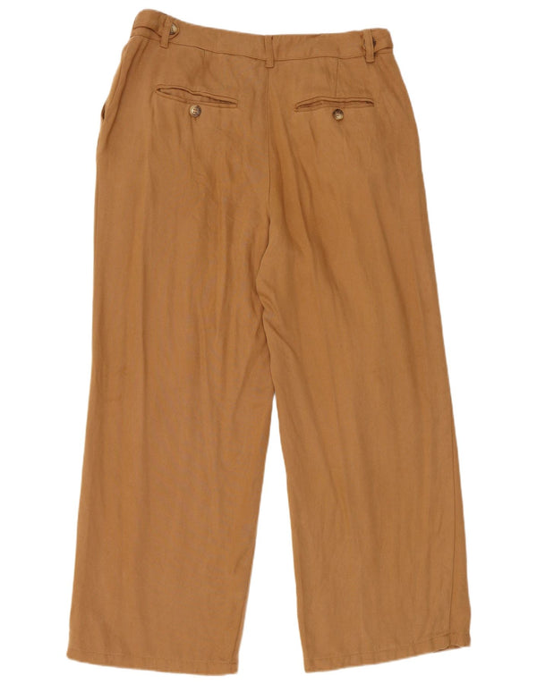 Fat Face Womens Pegged Chino Trousers UK 12 Medium W32 L27 Brown Lyocell