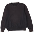 Zara Mens Crew Neck Jumper Sweater Large Black