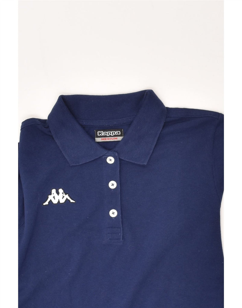 KAPPA Womens Polo Shirt UK 14 Medium Navy Blue Cotton | Vintage Kappa | Thrift | Second-Hand Kappa | Used Clothing | Messina Hembry 