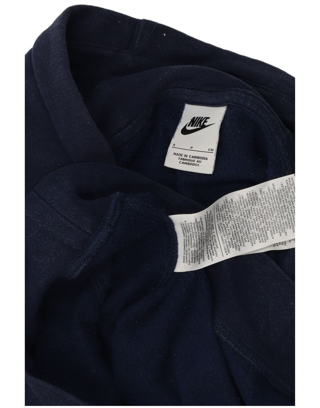 Nike Mens Hoodie Jumper Small Navy Blue Cotton