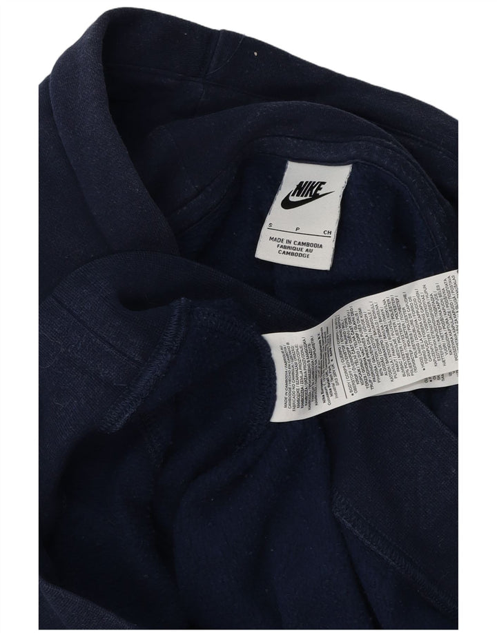 Nike Mens Hoodie Jumper Small Navy Blue Cotton