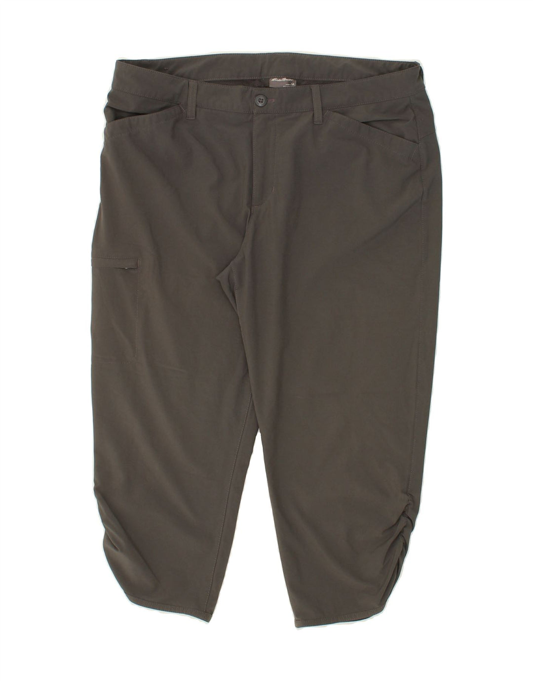 EDDIE BAUER Womens Capri Cargo Trousers US 14 XL W36 L21 Grey Polyester Vintage Eddie Bauer and Second-Hand Eddie Bauer from Messina Hembry 