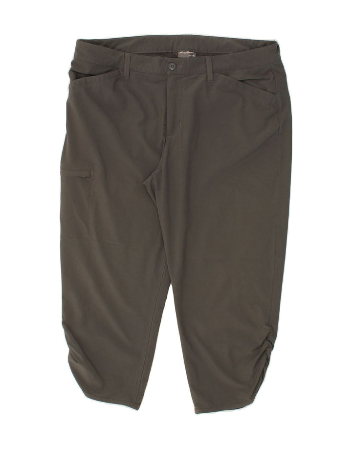 EDDIE BAUER Womens Capri Cargo Trousers US 14 XL W36 L21 Grey Polyester Vintage Eddie Bauer and Second-Hand Eddie Bauer from Messina Hembry 
