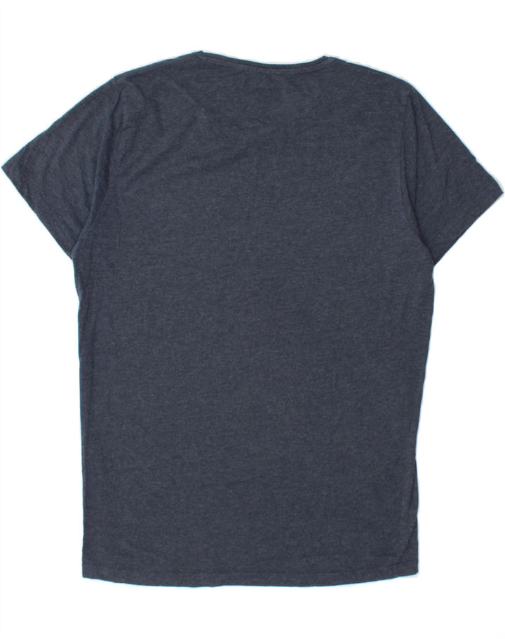 JACK & JONES Mens Graphic T-Shirt Top XL Navy Blue Vintage Jack & Jones and Second-Hand Jack & Jones from Messina Hembry 