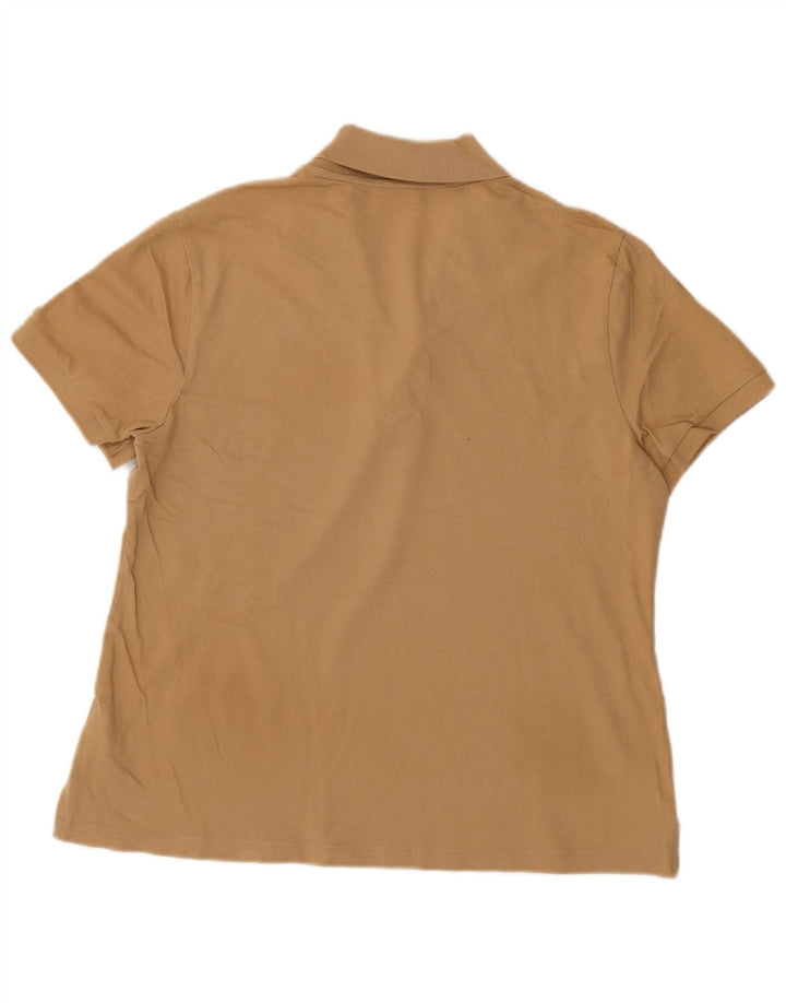 NAUTICA Womens Polo Shirt UK 18 XL Beige Cotton