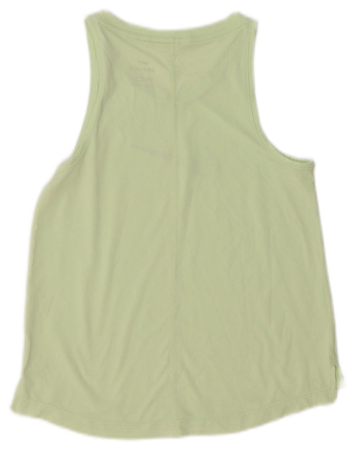 NIKE Girls Dri Fit Graphic Vest Top 10-11 Years Medium Green