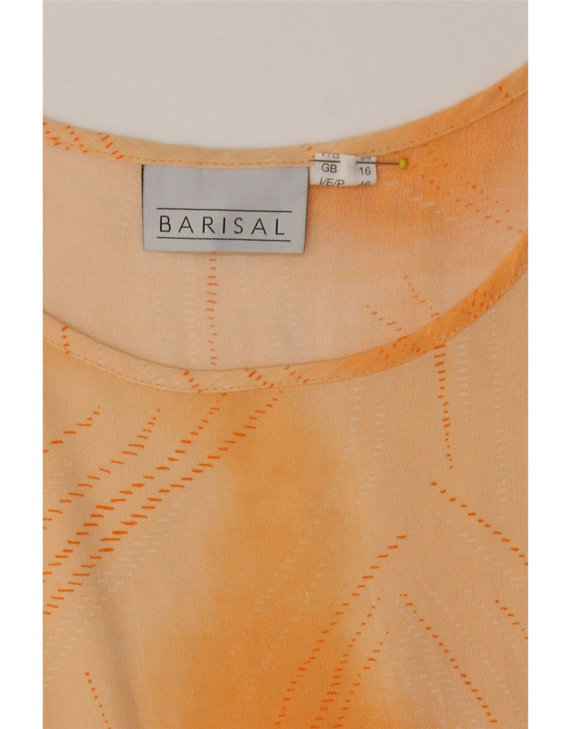 BARISAL Womens Sleeveless Blouse Top UK 16 Large  Orange Tie Dye Vintage Barisal and Second-Hand Barisal from Messina Hembry 
