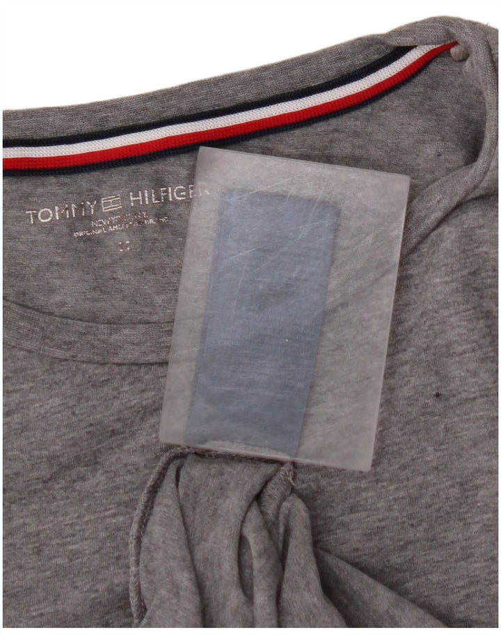 TOMMY HILFIGER Mens Top Long Sleeve Medium Grey Polyester