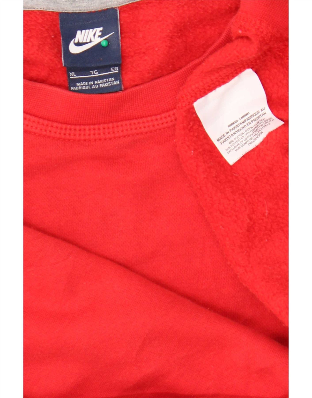 Nike Mens Sweatshirt Jumper XL Red Colourblock Cotton