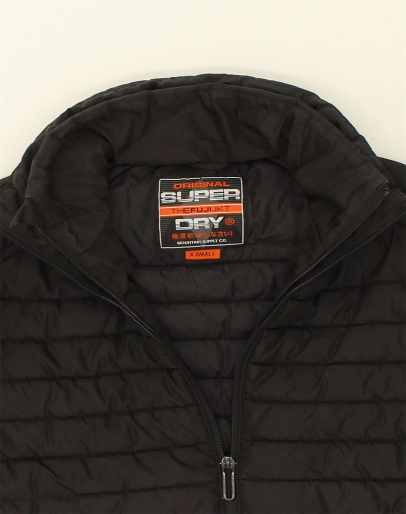 SUPERDRY Womens Padded Jacket UK 6 XS Black Polyester | Vintage Superdry | Thrift | Second-Hand Superdry | Used Clothing | Messina Hembry 