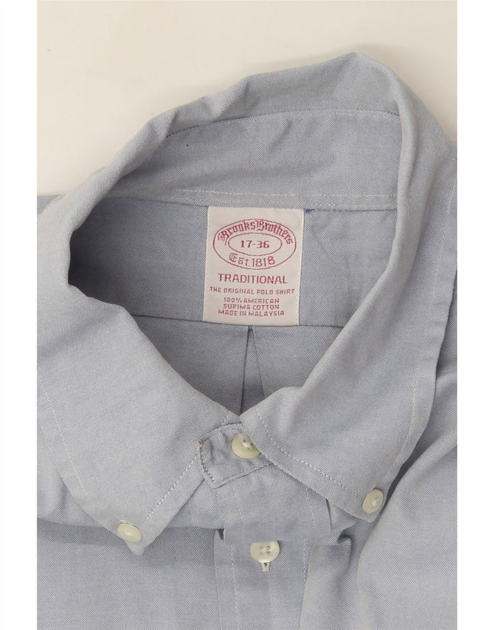 Brooks Brothers Mens Shirt Size 17 XL Blue Cotton