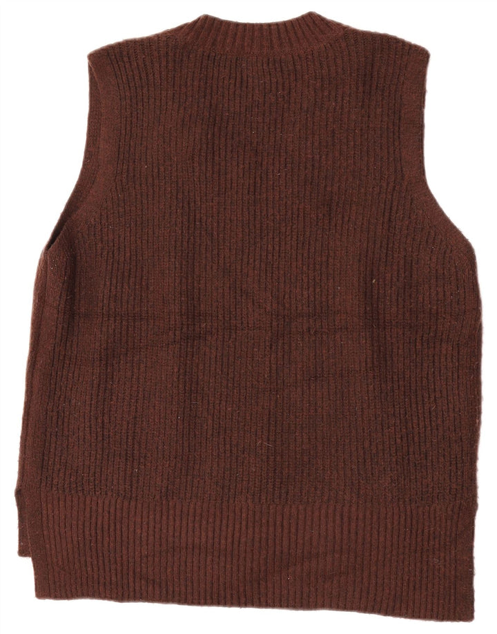 Marks & Spencer Womens Vest Tank Top UK 16 Large Brown Polyester