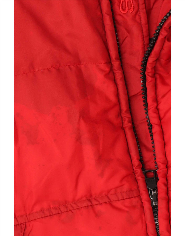 Gas Mens Padded Jacket UK 38 Medium Red Polyamide