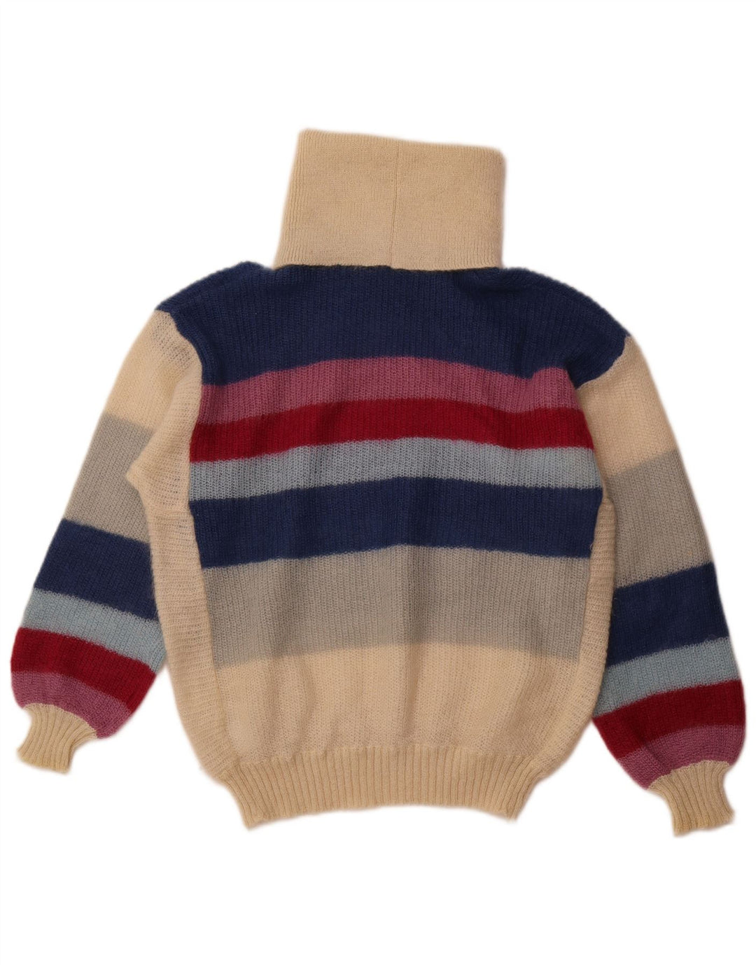 ALDO Womens Roll Neck Jumper Sweater EU 42 Large Multicoloured Striped