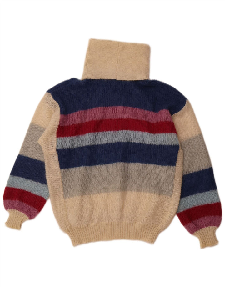 ALDO Womens Roll Neck Jumper Sweater EU 42 Large Multicoloured Striped