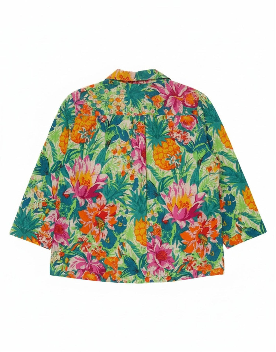 Vintage Womens 2 Button Blazer Jacket UK 16 Large Multicoloured Floral