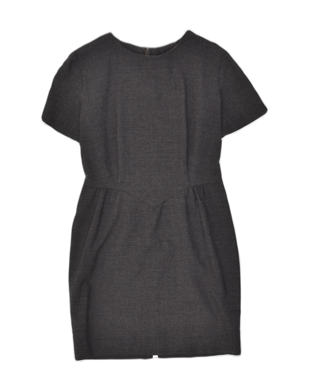 VINTAGE Womens Sheath Dress IT 44 Medium Grey Wool | Vintage Vintage | Thrift | Second-Hand Vintage | Used Clothing | Messina Hembry 