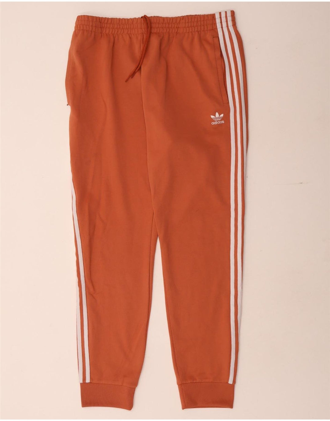 Adidas Mens Tracksuit Trousers Joggers XL  Orange Polyester