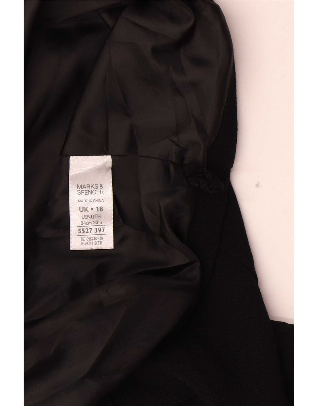 Marks & Spencer Womens A-Line Skirt UK 18 XL W36  Black Polyester