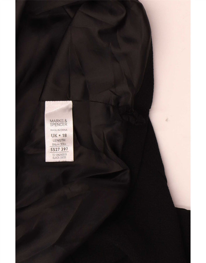 Marks & Spencer Womens A-Line Skirt UK 18 XL W36  Black Polyester