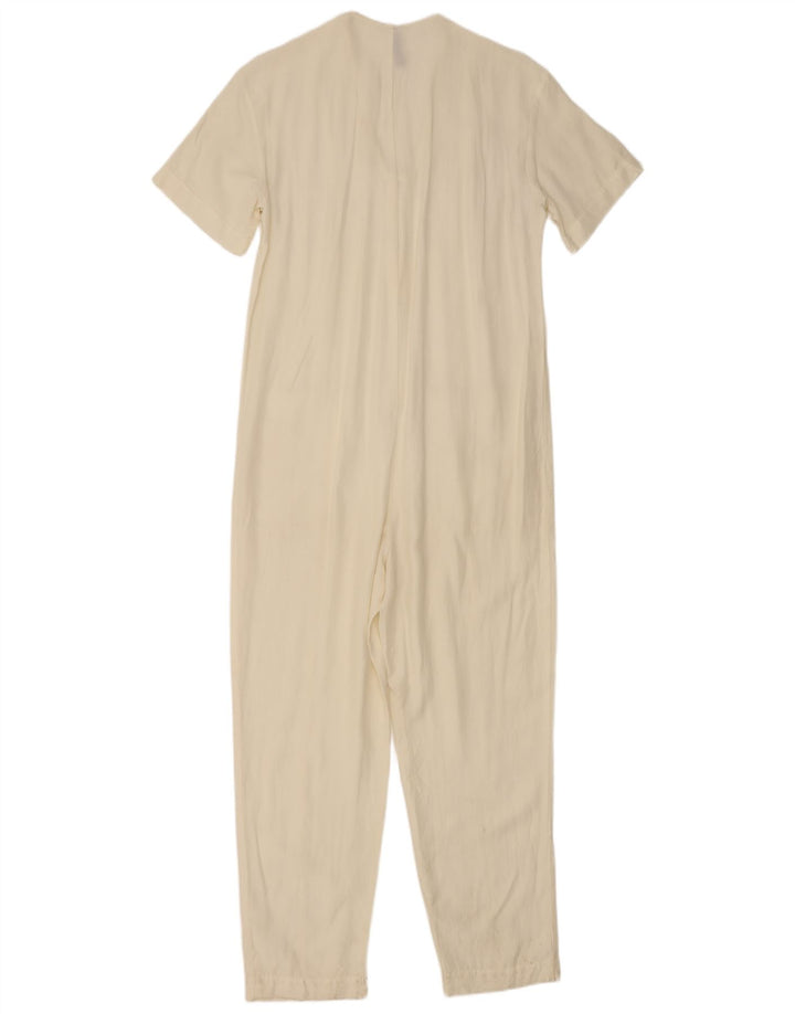 Zara Womens Trafaluc Jumpsuit UK 10 Small Off White