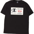 CHAMPION Mens Graphic T-Shirt Top Medium Black