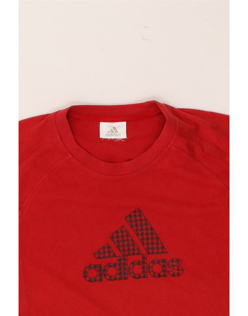ADIDAS Mens Graphic T-Shirt Top Medium Red Cotton Vintage Adidas and Second-Hand Adidas from Messina Hembry 