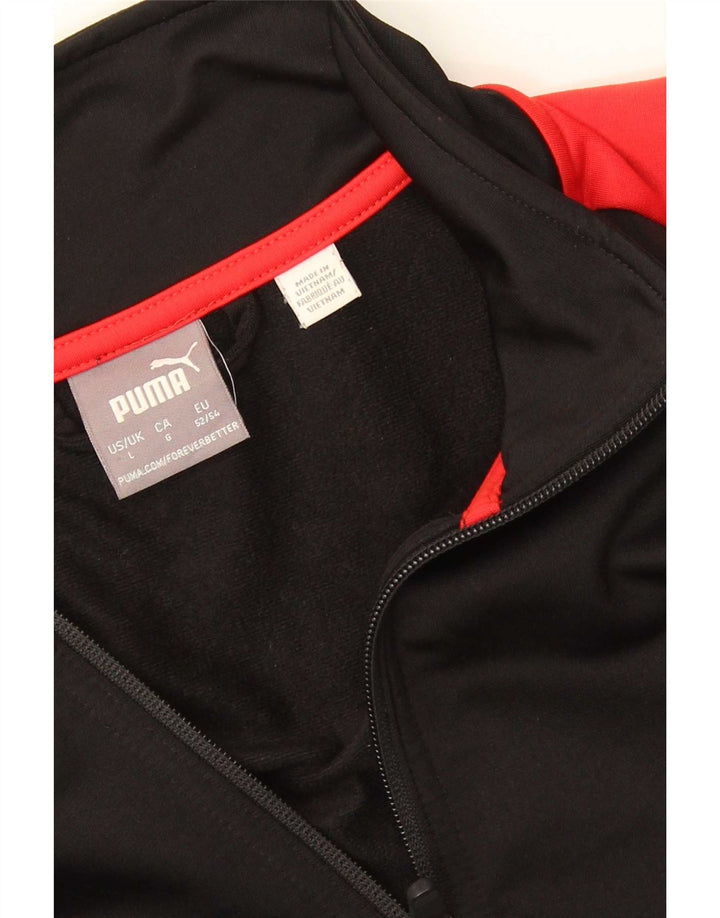 Puma Mens Tracksuit Top Jacket Large Black Colourblock