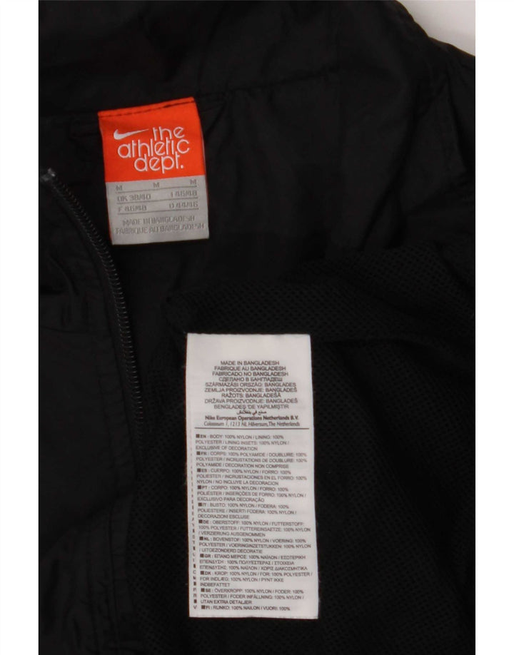 Nike Mens Tracksuit Top Jacket UK 38/40 Medium Black Colourblock Nylon