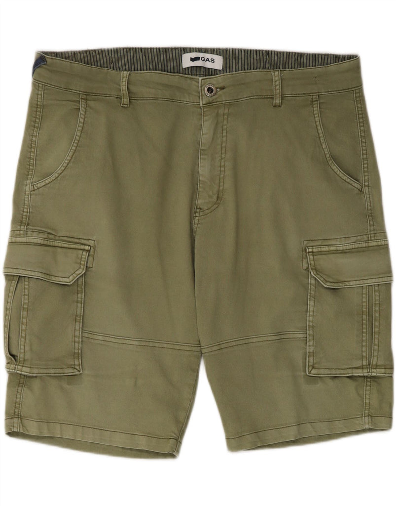 GAS Mens Cargo Shorts 2XL W42 Khaki Vintage Gas and Second-Hand Gas from Messina Hembry 