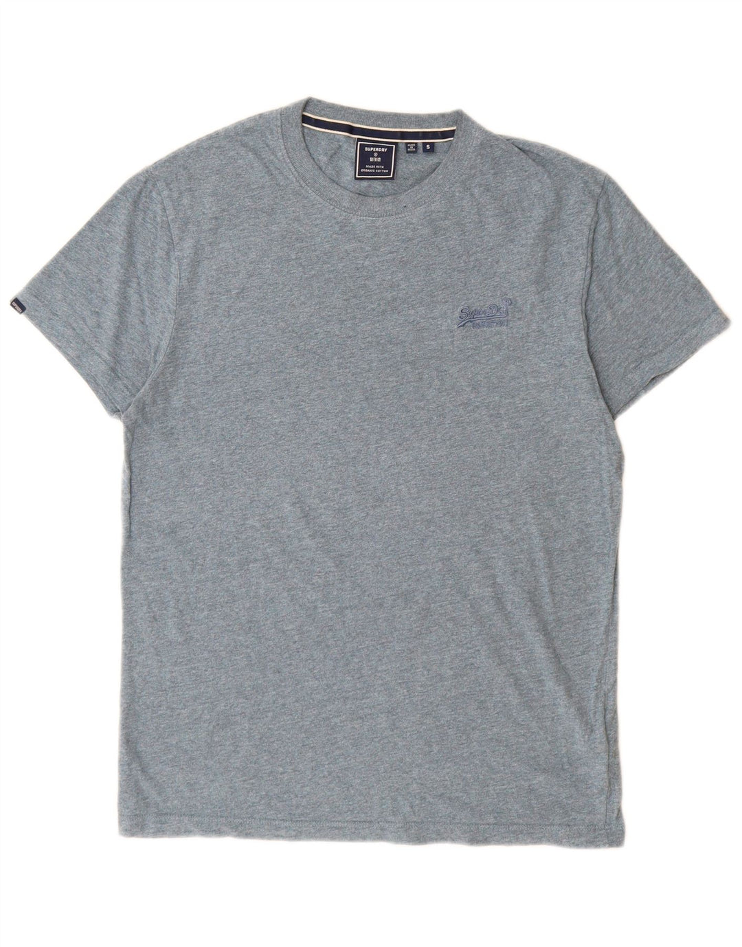 Superdry Mens T-Shirt Top Small Blue Cotton