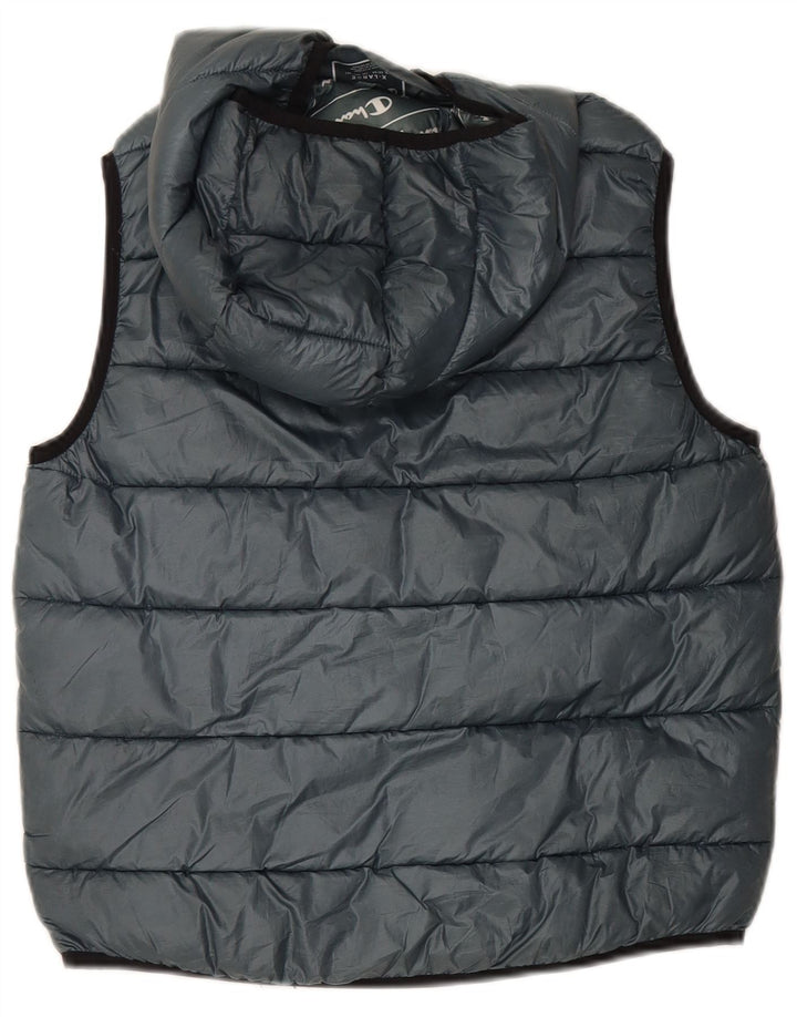 Champion Boys Hooded Padded Gilet 13-14 Years XL Grey Polyester