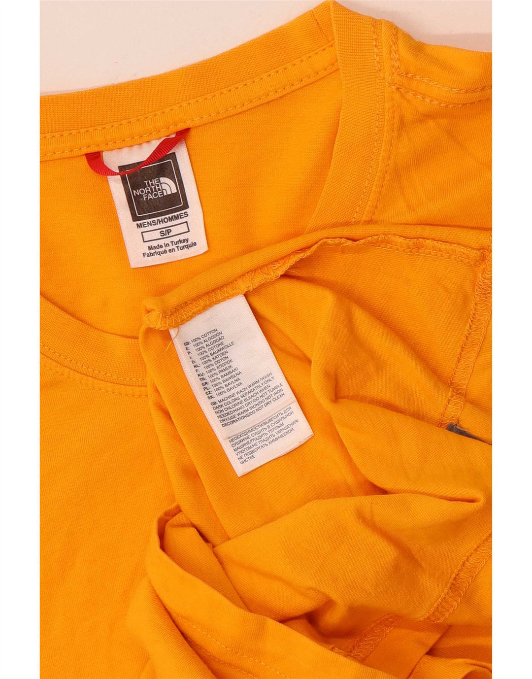 The North Face Mens Graphic T-Shirt Top Small Orange Cotton